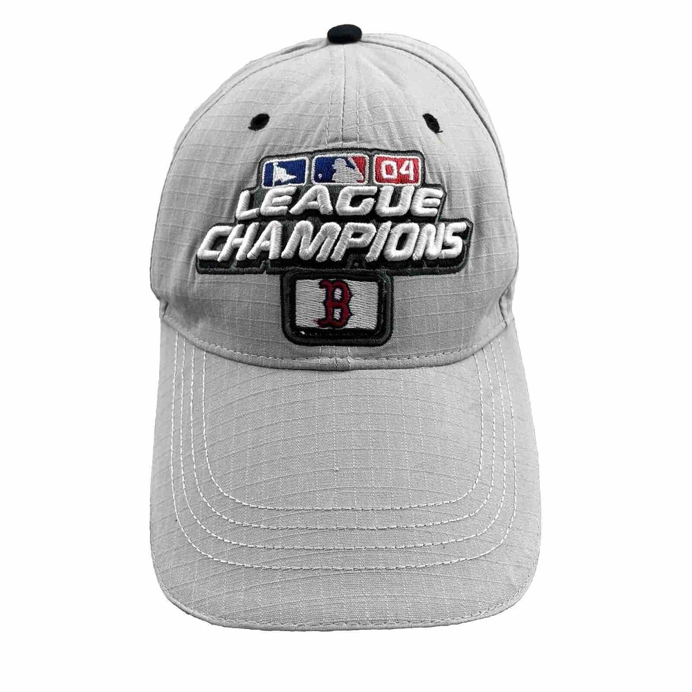 Boston Red Sox  Baseball Hat Cap Men's Gray Strap League Champions World‎ Series